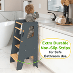 Ocodile.com Toddler Standing Tower with Safe Climbing Bars for Independent Learning - 