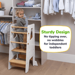 Ocodile.com Toddler Standing Tower with Safe Climbing Bars for Independent Learning - 
