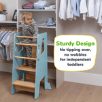 Ocodile.com Toddler Standing Tower with Safe Climbing Bars for Independent Learning - 