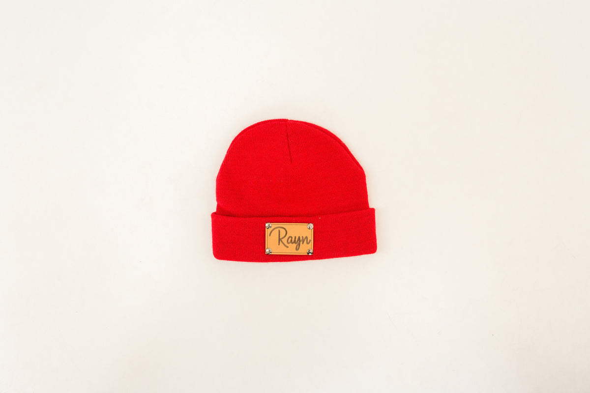 Custom Name Knit Baby Hats | Soft Personalized Beanies by Rayn’s Tiny Stitches