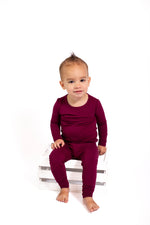 Maroon Bamboo 2-Piece Pajamas | Soft & Breathable Sleepwear by Rayn’s Tiny Stitches