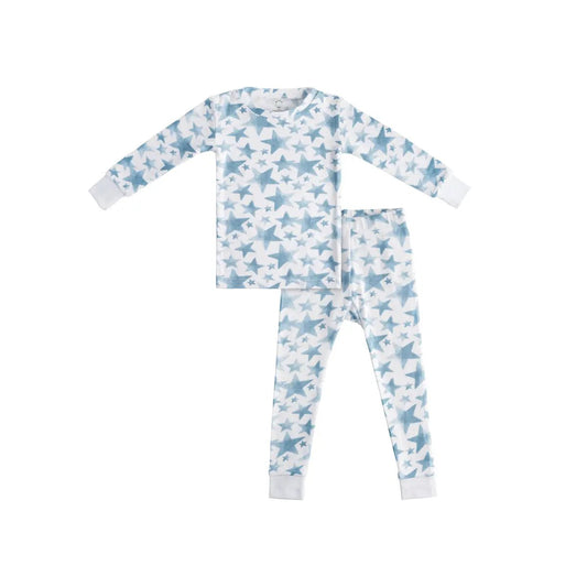 Toddler Kids Bamboo Pajamas Blue Star.