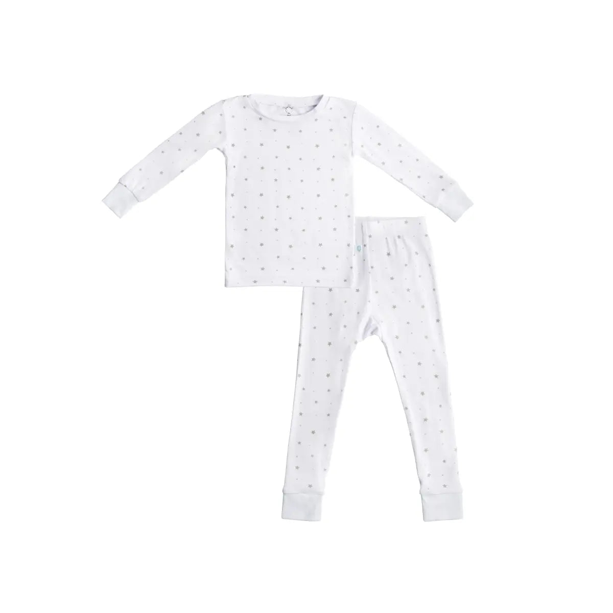 Toddler/Kids Bamboo Pajamas - Grey Star - White, Nightwear, Polka dot, Top, Pants | Everetts Place