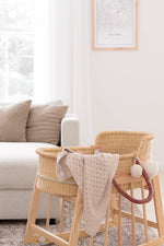 Little Mae & Co Toffee Pointelle Knit Baby Blanket By Little Mae Co - Everetts Place Boutique - 