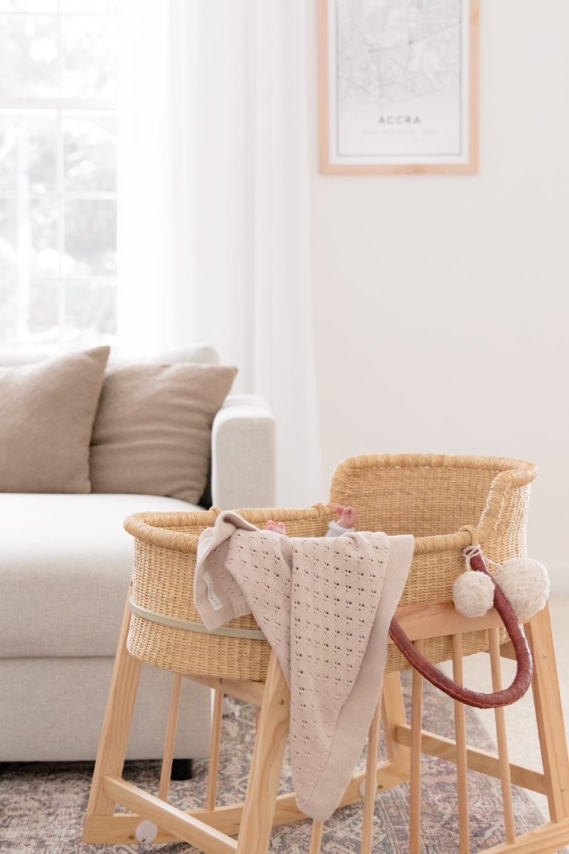 Little Mae & Co Toffee Pointelle Knit Baby Blanket By Little Mae Co - Everetts Place Boutique - 