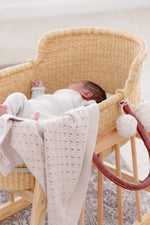 Little Mae & Co Toffee Pointelle Knit Baby Blanket By Little Mae Co - Everetts Place Boutique - 