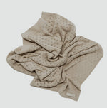 Little Mae & Co Toffee Pointelle Knit Baby Blanket By Little Mae Co - Everetts Place Boutique - 
