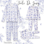 Tesa Babe Toile de Jouy Girl's Bamboo Pajama Set - 