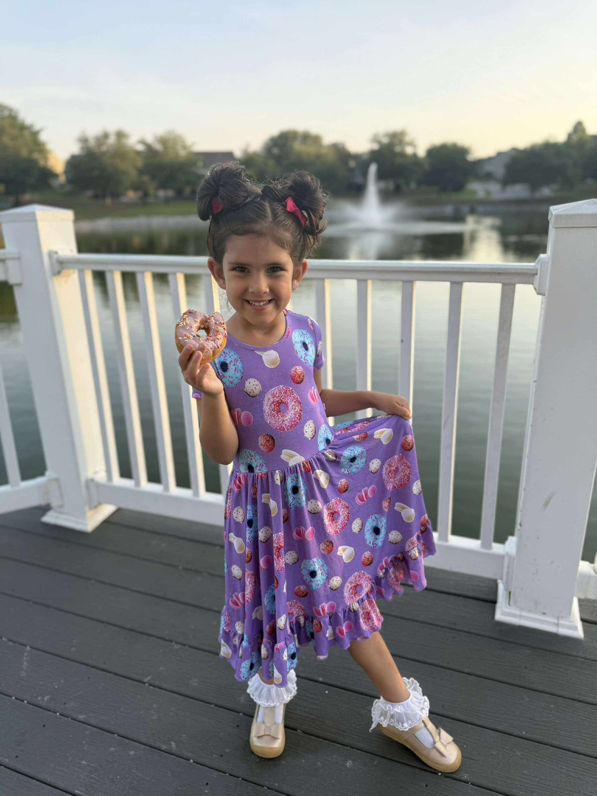 Dragonfly Dreams Bamboo Too Sweet Twirl Dress with Pockets & Shorts Set