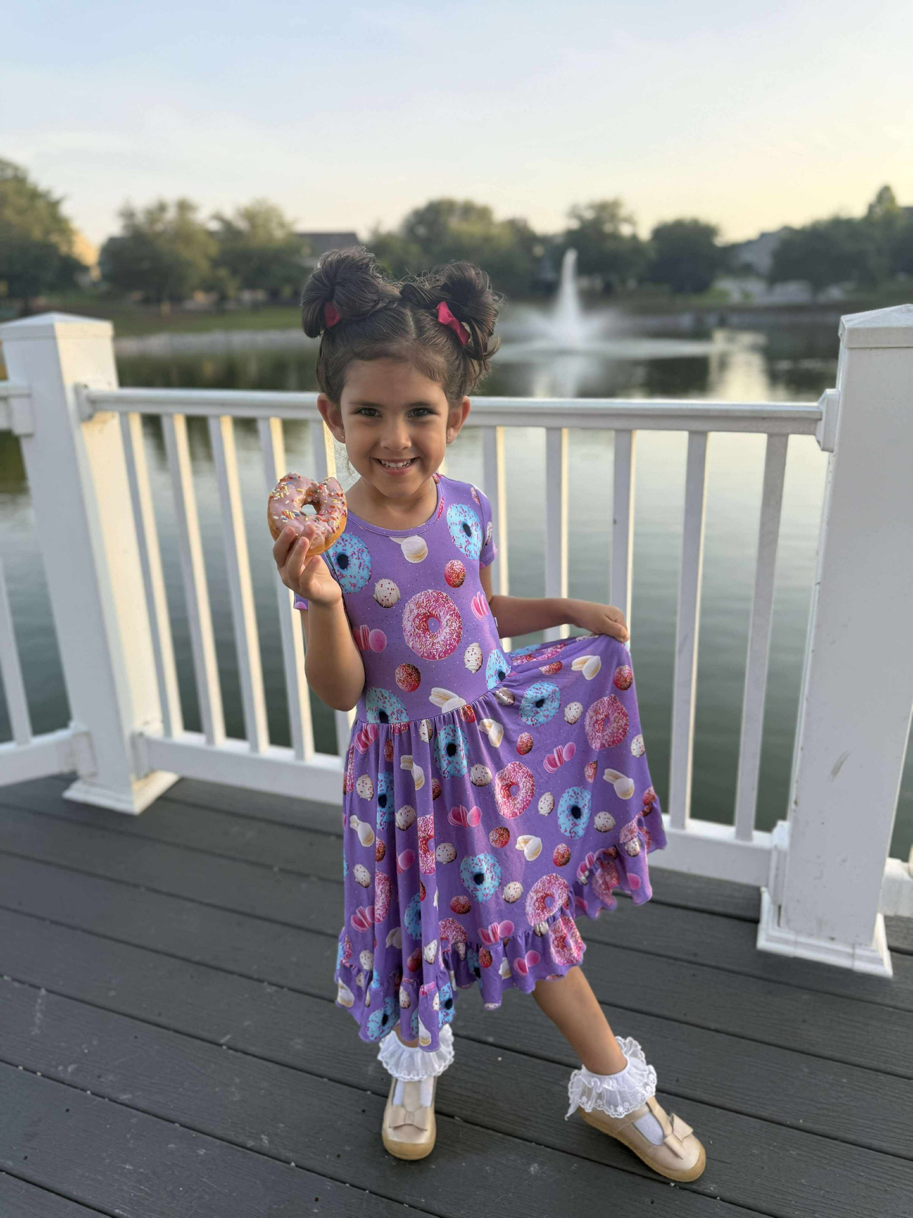Dragonfly Dreams Bamboo Too Sweet Twirl Dress with Pockets & Shorts Set