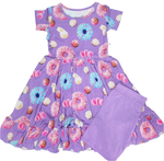 Dragonfly Dreams Bamboo Too Sweet Twirl Dress with Pockets & Shorts Set
