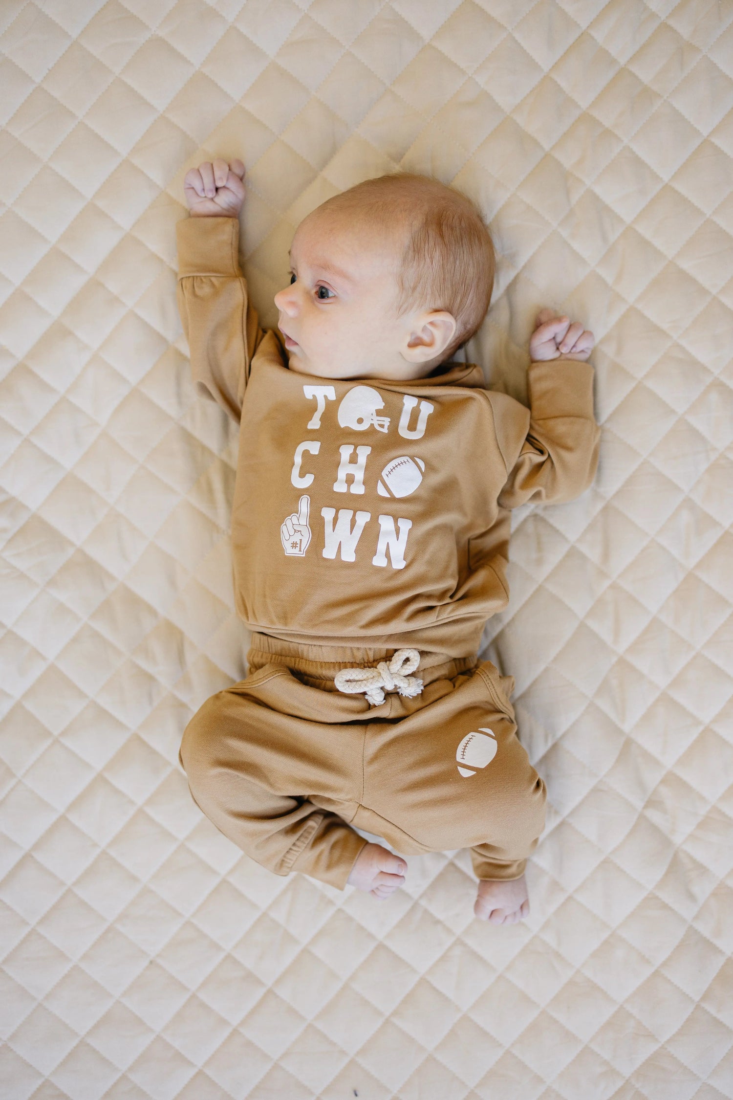 Little Joy Co. Touchdown Football Bamboo Crewneck & Jogger Set *2T - 5T left - 