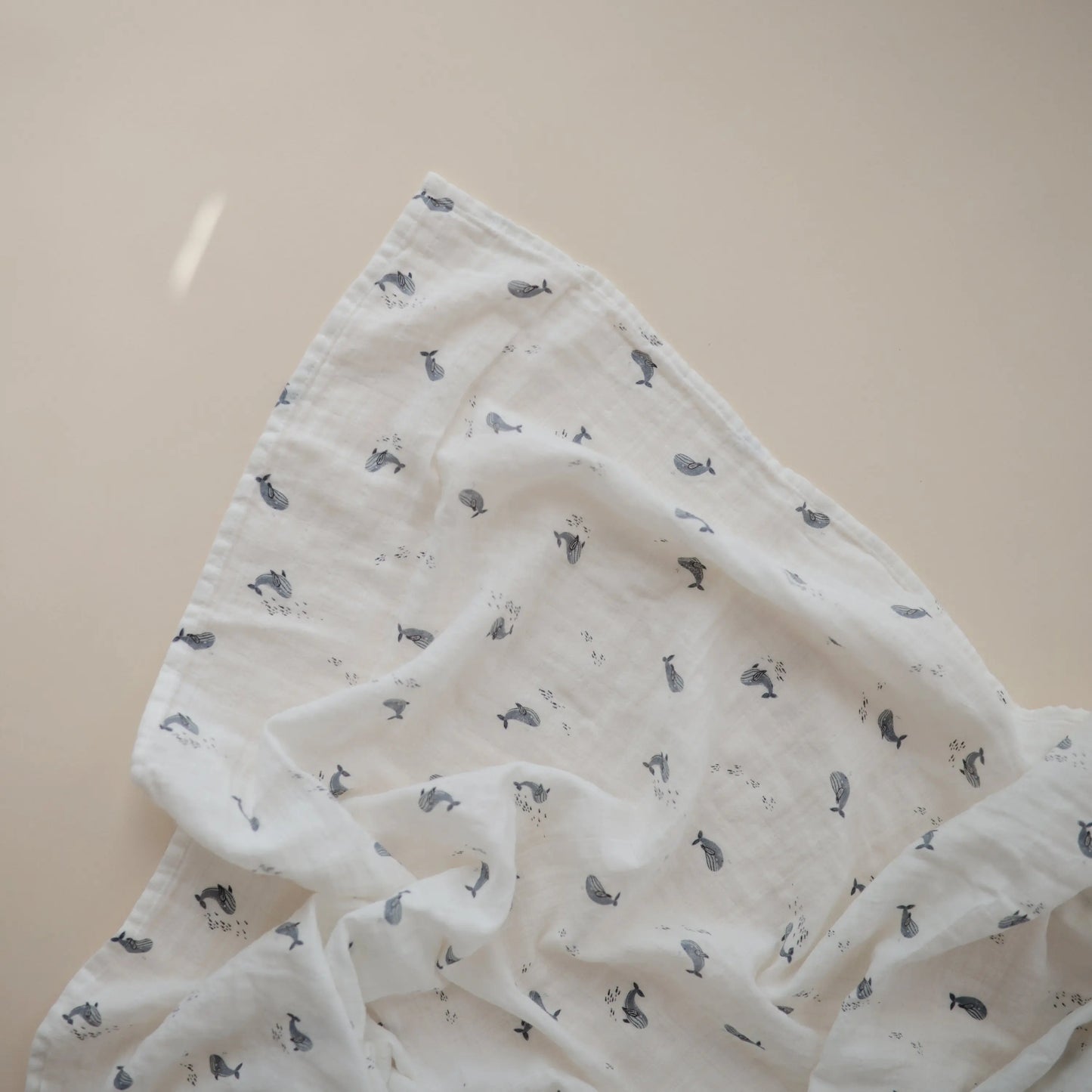 Organic Cotton Muslin Swaddle Blanket for Baby Cuddling and Nursing Mushie