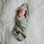 Mushie Organic Cotton Baby Hooded Towel Soft and Absorbent for Cozy Cuddles - Baby & Toddler > Baby Bathing Hooded Towel