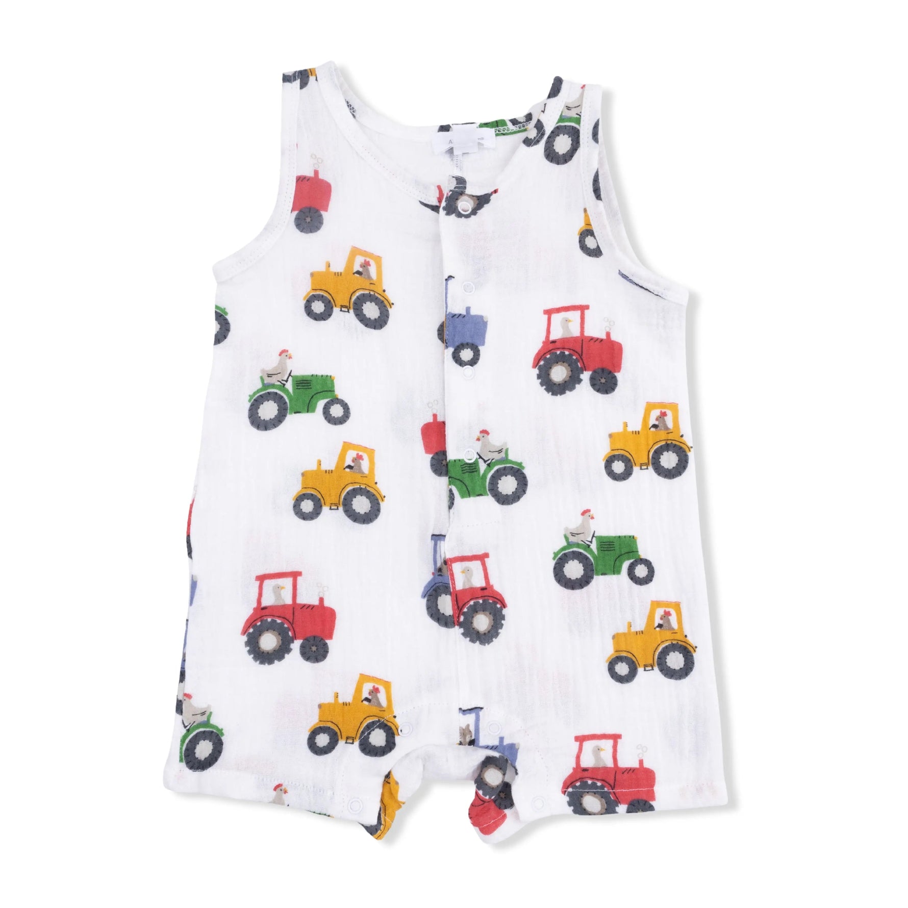 Angel Dear Tractor Friends - Sleeveless Shortie Romper - 