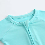 Luxie Charm Tranquil Turquoise Zippered Baby Romper - Everetts Place Boutique - 