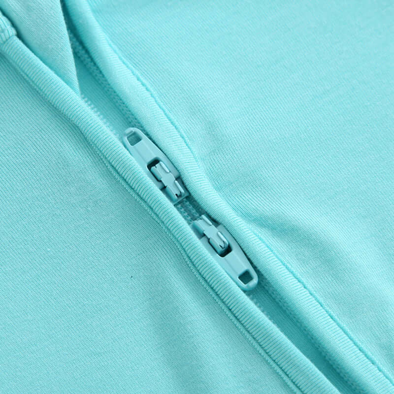 Luxie Charm Tranquil Turquoise Zippered Baby Romper - Everetts Place Boutique - 