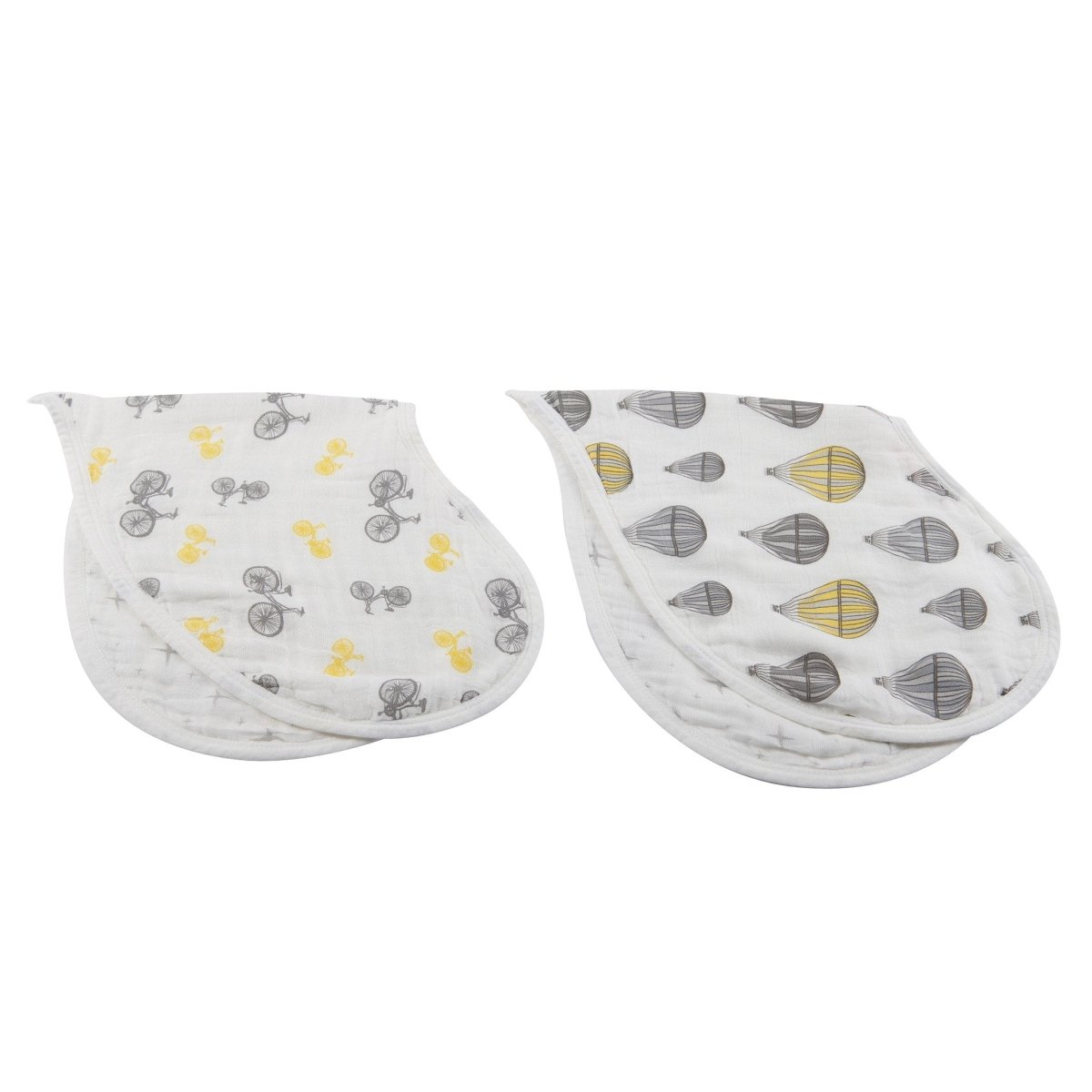 Newcastle Classics Traveler Bamboo Bibs 2 Pack Soft Absorbent Muslin for Teething Babies - 