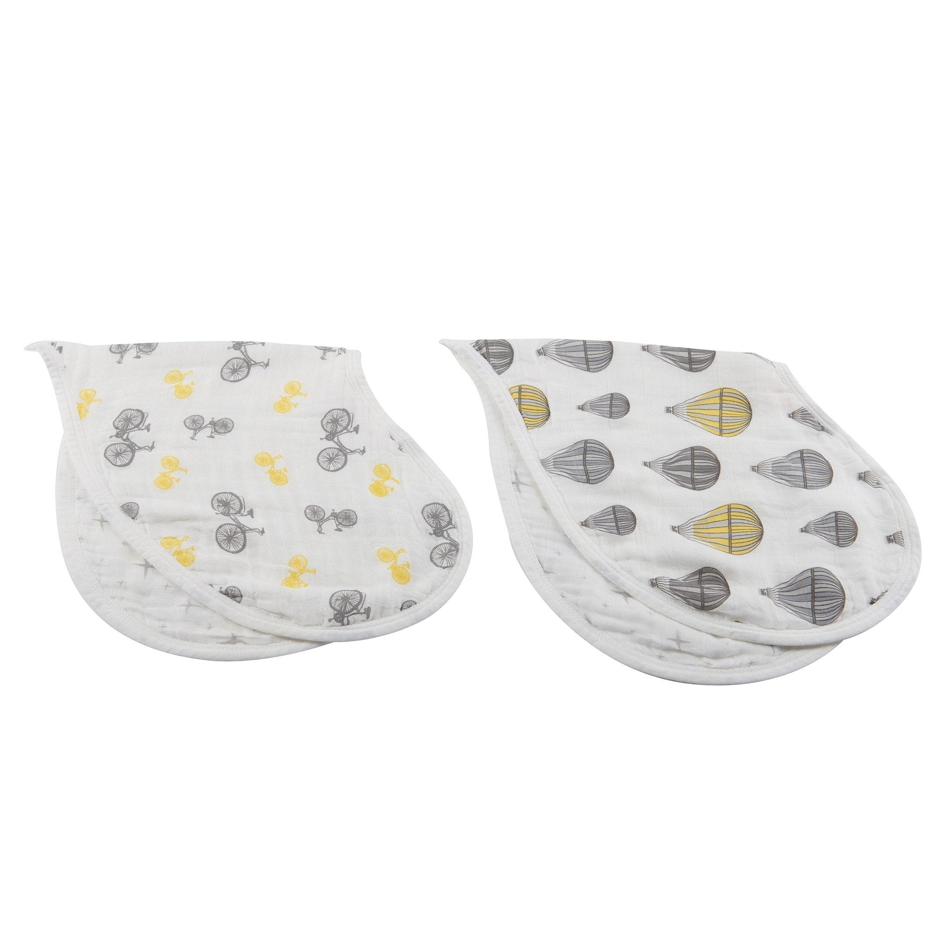 Traveler Bamboo Heart Bibs 2 Pack Soft Absorbent Natural Muslin Teething Feeding Essential Newcastle Classics