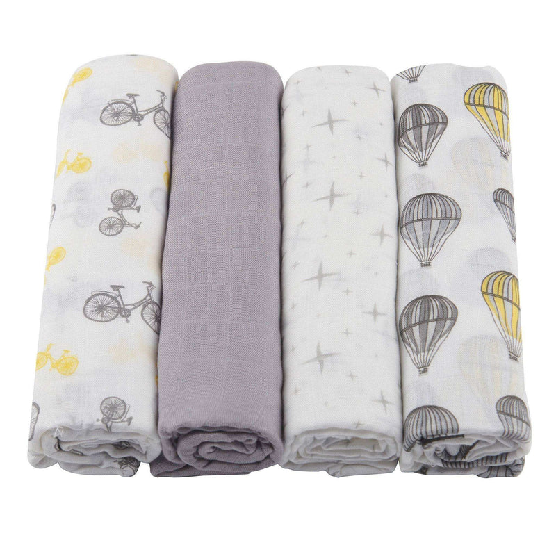 Traveler Bamboo MuslinCrafted from 100% natural bamboo muslin, this pre-washed four pack of swaddles exudes softness and breathability. Versatile and generously sized at 47" x 47" (120cm Everetts Place: Online Boutique 