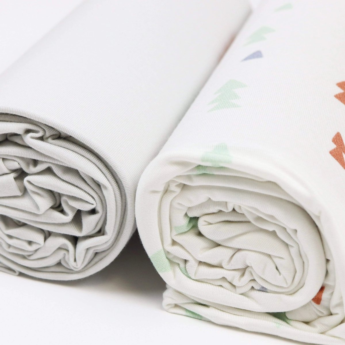 Triangles and Gray 2 Pack Swaddle Blanket Set.