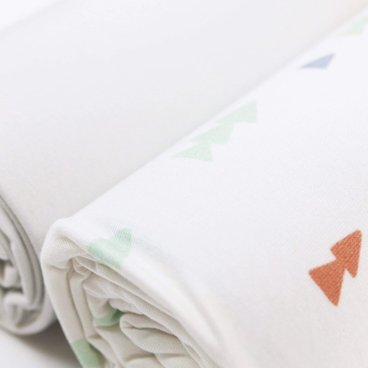 Triangles and Gray 2 Pack Swaddle Blanket Set.