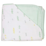 Goosewaddle® | Newborn Baby Blankets Toys Teethers Bibs & More Triangles Mint Oversized Bamboo Muslin Quilted Blanket