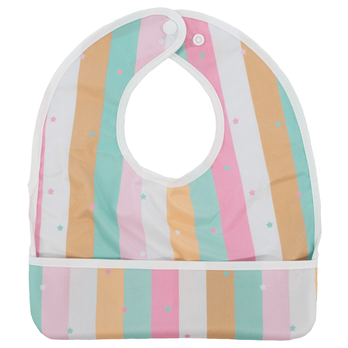 Texas Tushies Triple Treat Flip Bib with Food Pocket for Babies and Infants - 