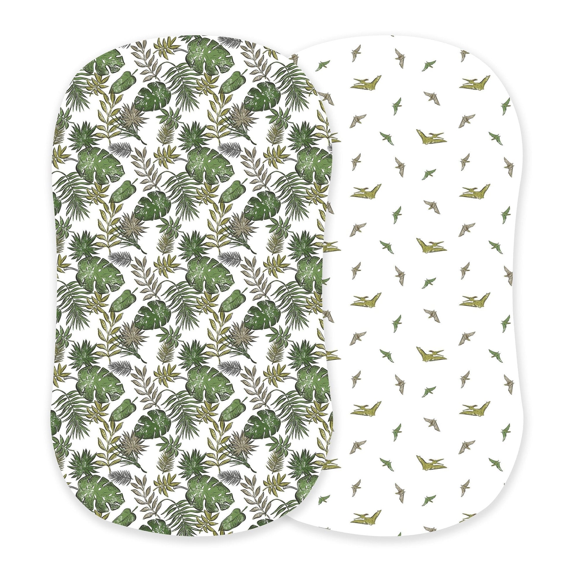 Tropical Forest Pteranodon Cotton Changing Pad Cover Bassinet Sheets Newcastle Classics
