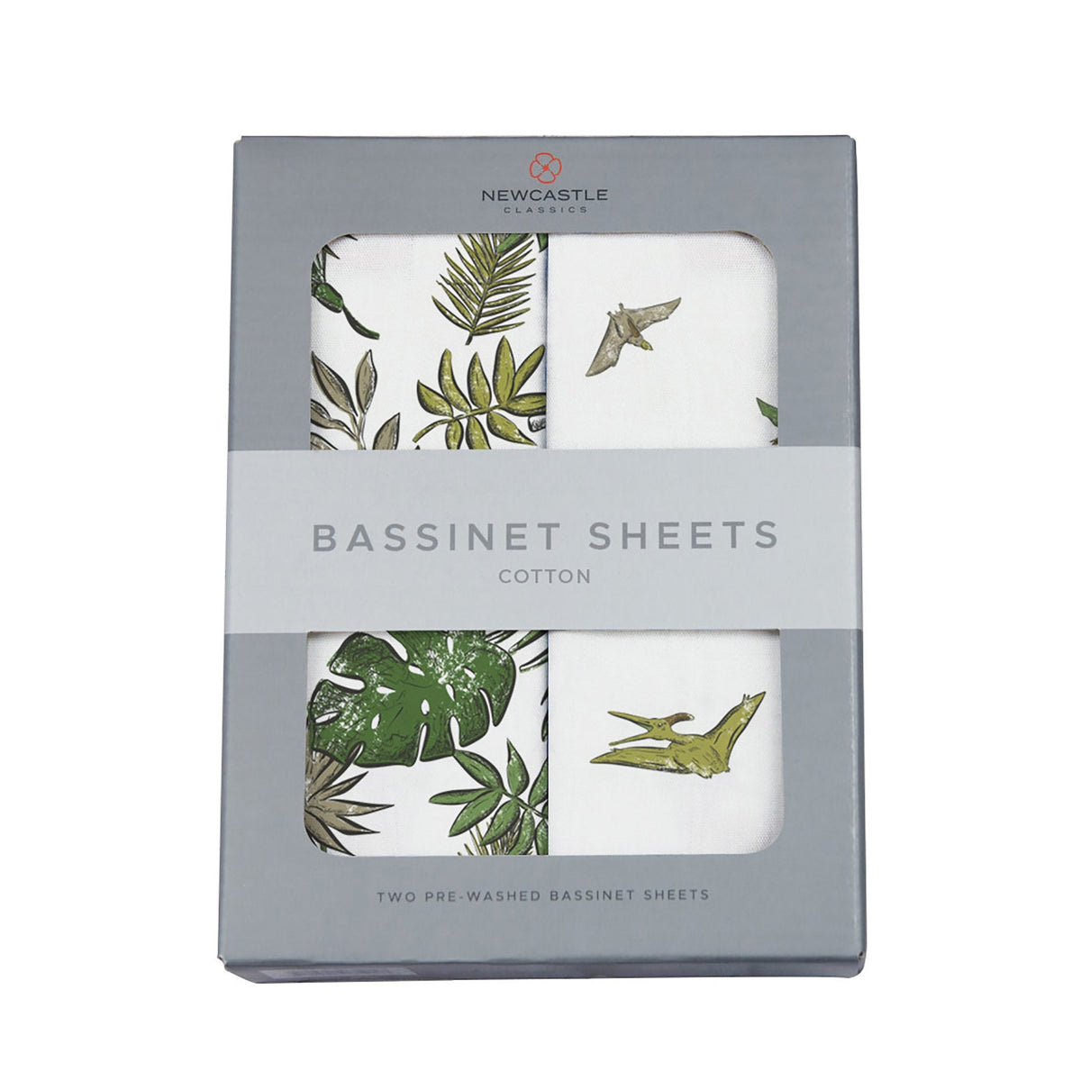 Newcastle Classics Tropical Forest and Pteranodon Cotton Changing Pad Cover/Bassinet Sheets - 