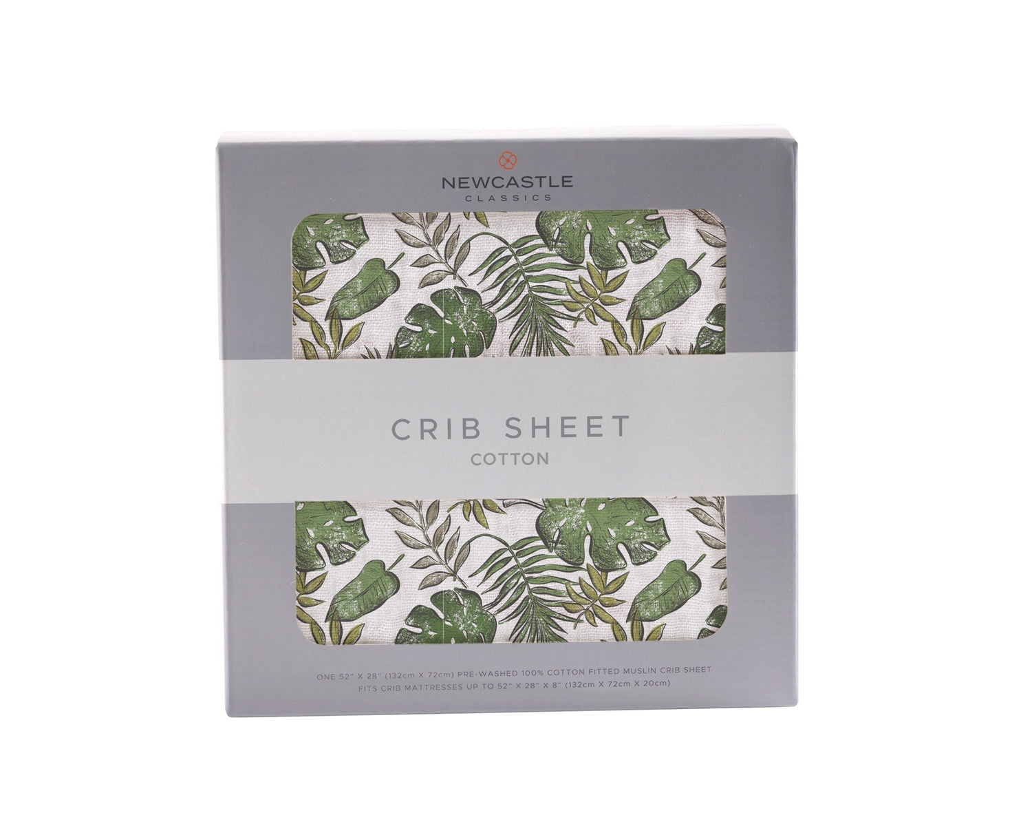 Newcastle Classics Tropical Forest Cotton Muslin Crib Sheet for Standard Mattresses - Cotton Crib Sheet