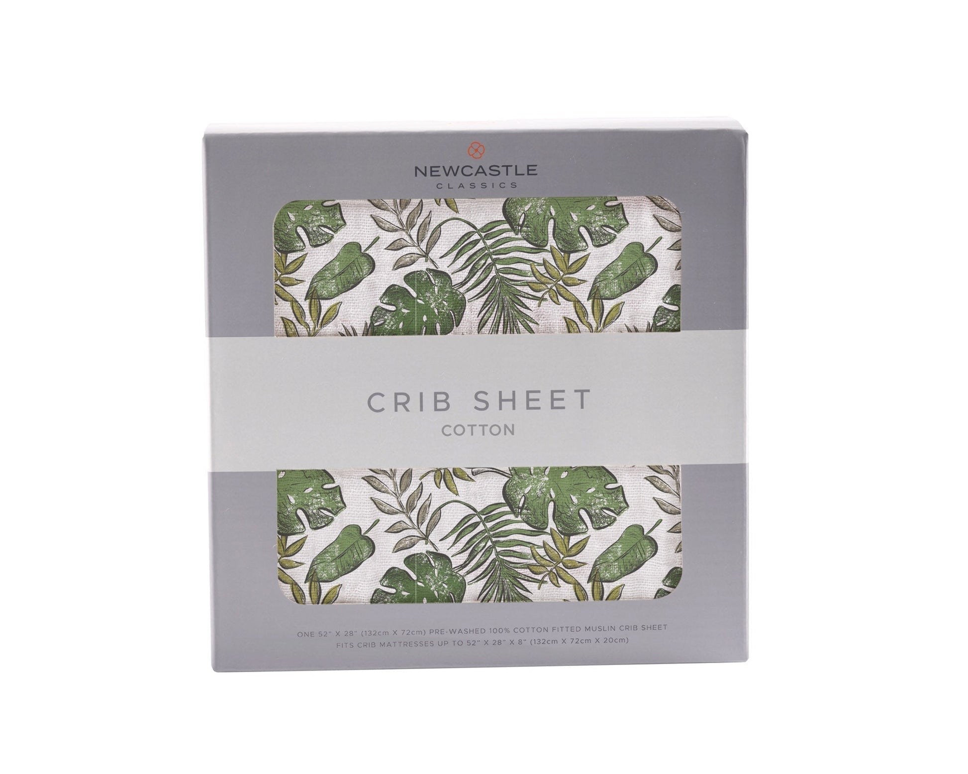 Tropical Forest Cotton Muslin Crib Sheet for Standard Mattresses 28x52 Inches Newcastle Classics