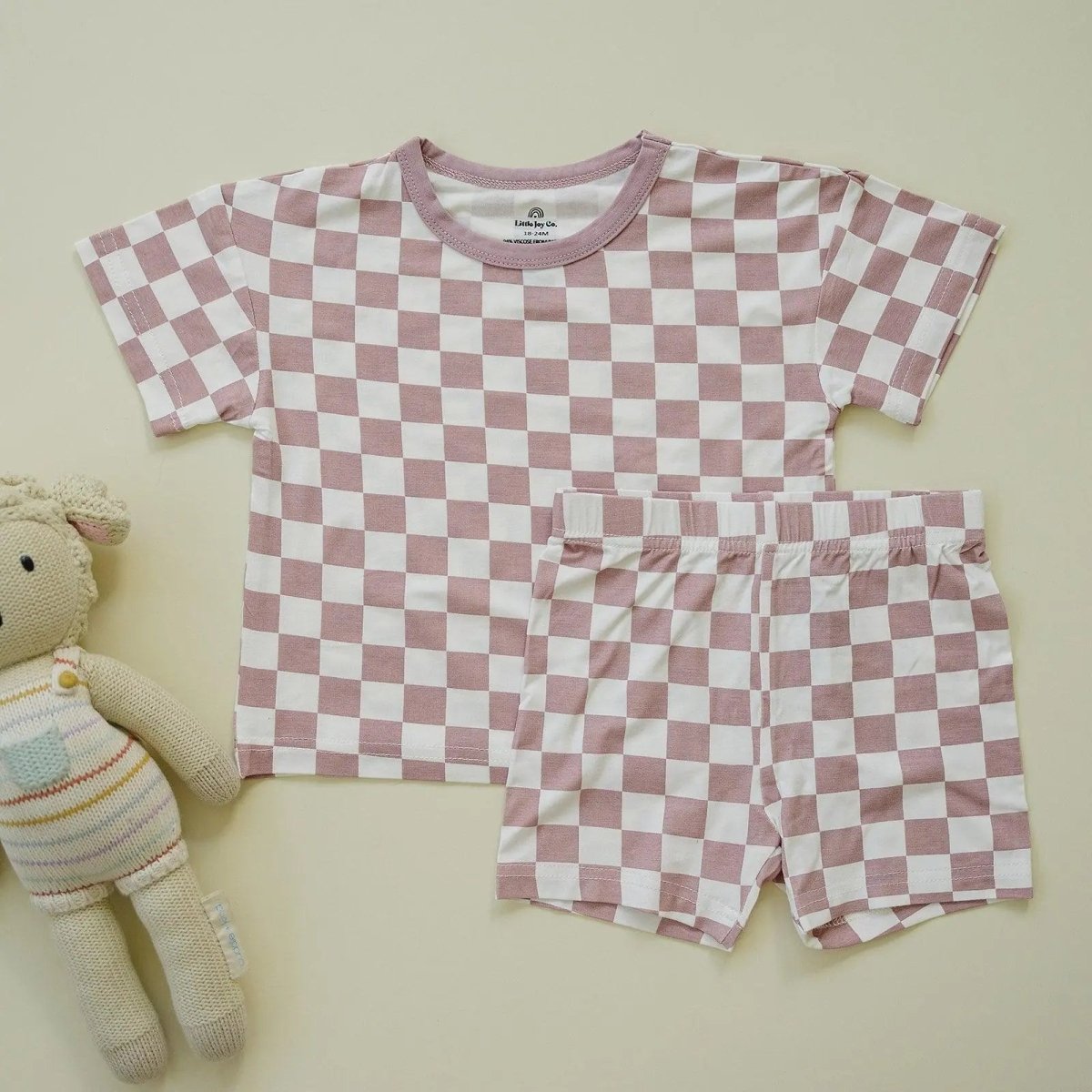 Little Joy Co. Tropical Haze 2 Piece Bamboo Lounge Set For Kids Comfort - Everetts Place Boutique - 