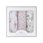 Newcastle Classics Tropical Paradise Bamboo Muslin Swaddle Set with Soft Breathable Fabric for Babies - Baby & Toddler > Swaddling & Receiving Blankets > Swaddling Blankets Bamboo Swaddle