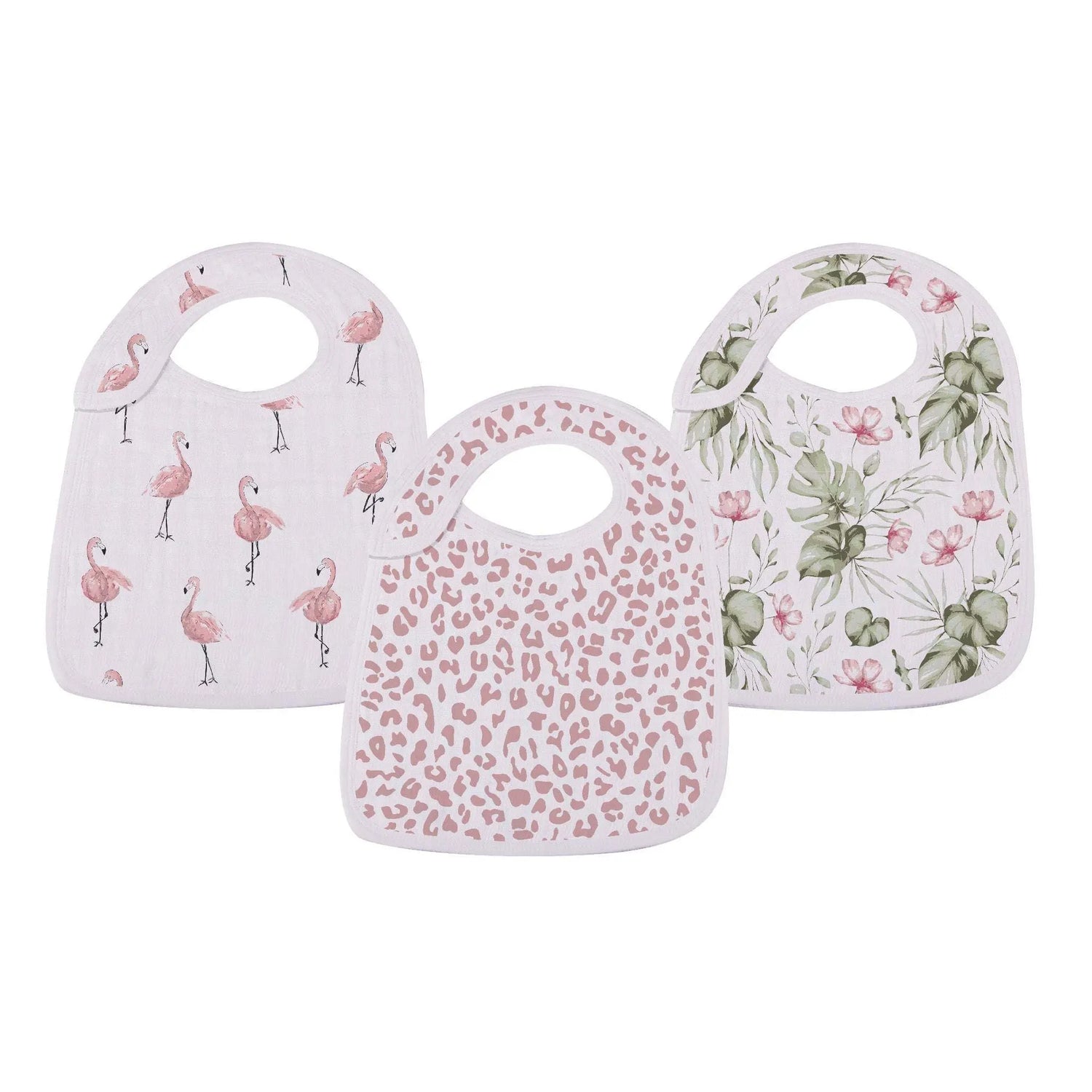 Newcastle Classics Tropical Paradise Bamboo Bibs 3 Pack with Soft Absorbent Muslin for Babies - Baby & Toddler > Nursing & Feeding > Bibs Bamboo Snap Bib
