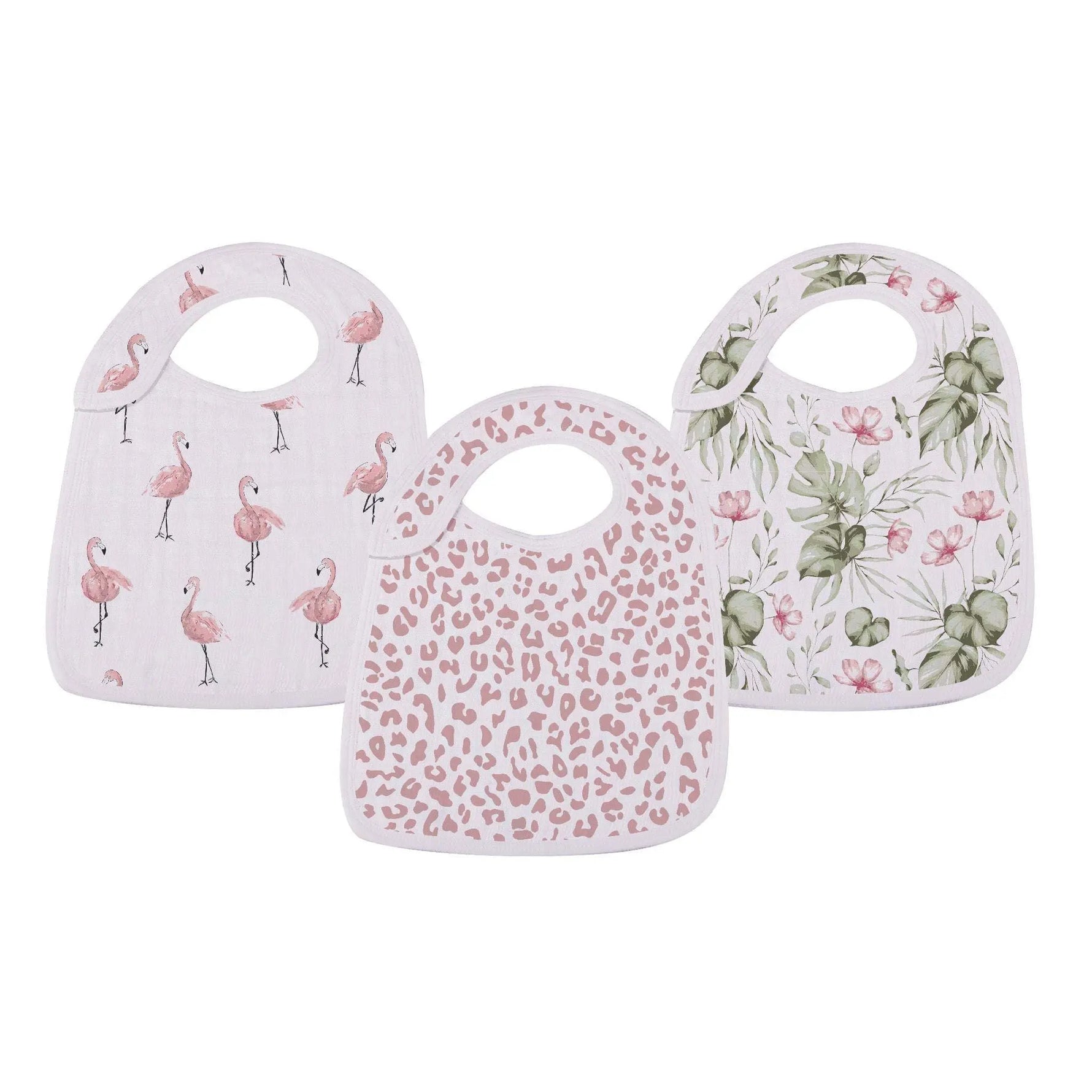 Newcastle Classics Tropical Paradise Bamboo Bibs 3 Pack with Soft Absorbent Muslin for Babies - Baby & Toddler > Nursing & Feeding > Bibs Bamboo Snap Bib