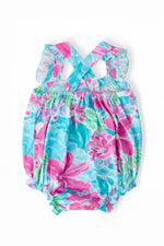 Mila & Rose ® Tropical Punch Ruffle Cross Back Romper - 