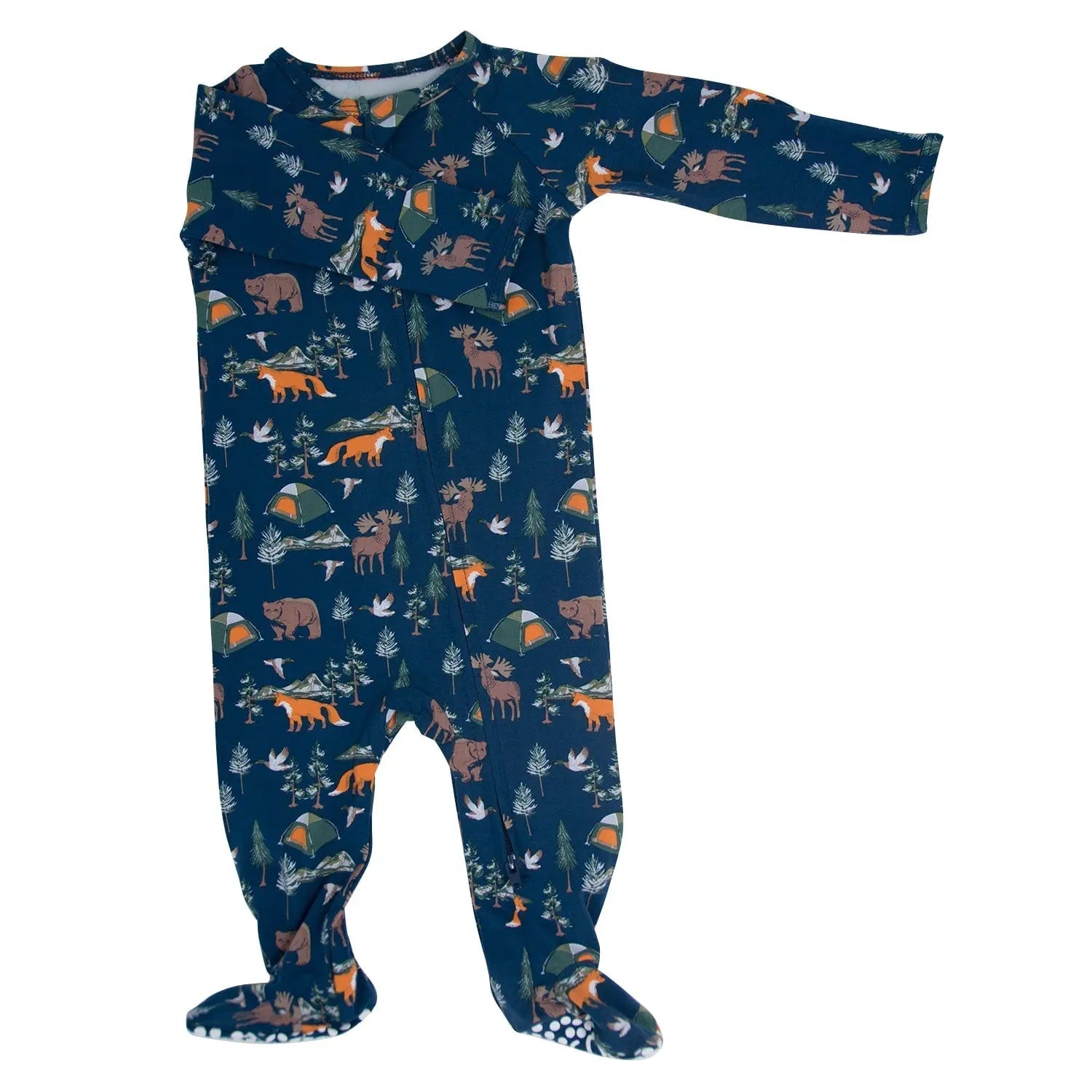 Sweet Bamboo True Grit Zipper Footie - 
