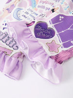 Rylee Faith Designs TS Character Print Girls Pajamas Cozy Sleepwear for Kids - Everetts Place Boutique - 