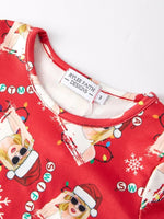 Rylee Faith Designs TS Christmas Print Red Girls Milk Silk Pajamas - Everetts Place Boutique - 