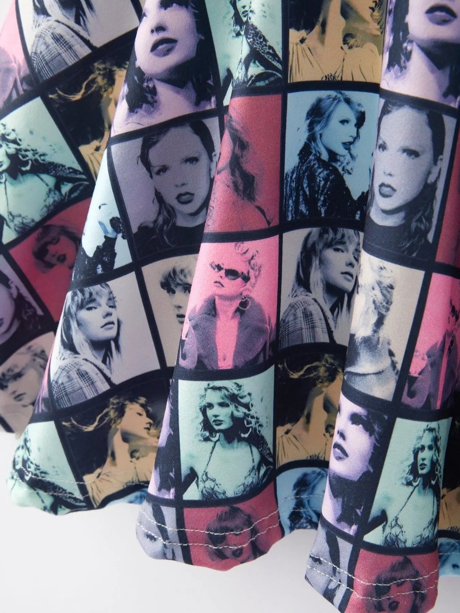 Rylee Faith Designs TS Portrait Concert Print Girls Dress For Special Occasions - Everetts Place Boutique - 