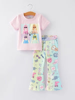 Rylee Faith Designs TS Print Girls Milk Silk Color Outfits for Stylish Kids - 