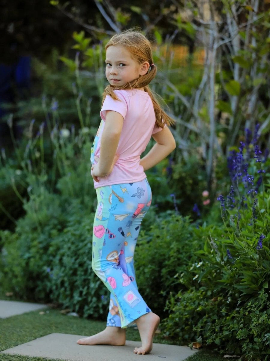 Rylee Faith Designs TS Print Girls Milk Silk Color Outfits for Stylish Kids - 