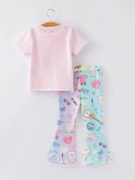 Rylee Faith Designs TS Print Girls Milk Silk Color Outfits for Stylish Kids - 