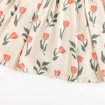 Dreamlet Tulip Bodysuit Dress With Twirl Skirt And Ruffle Sleeves - 