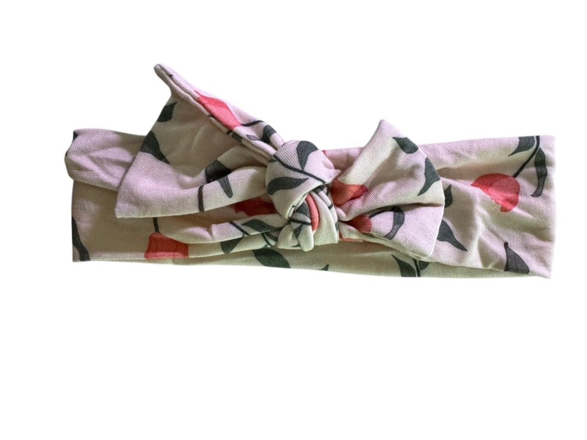 Dreamlet Tulip Bow Headband For Babies Soft Bamboo Spandex One Size - Everetts Place Boutique - 