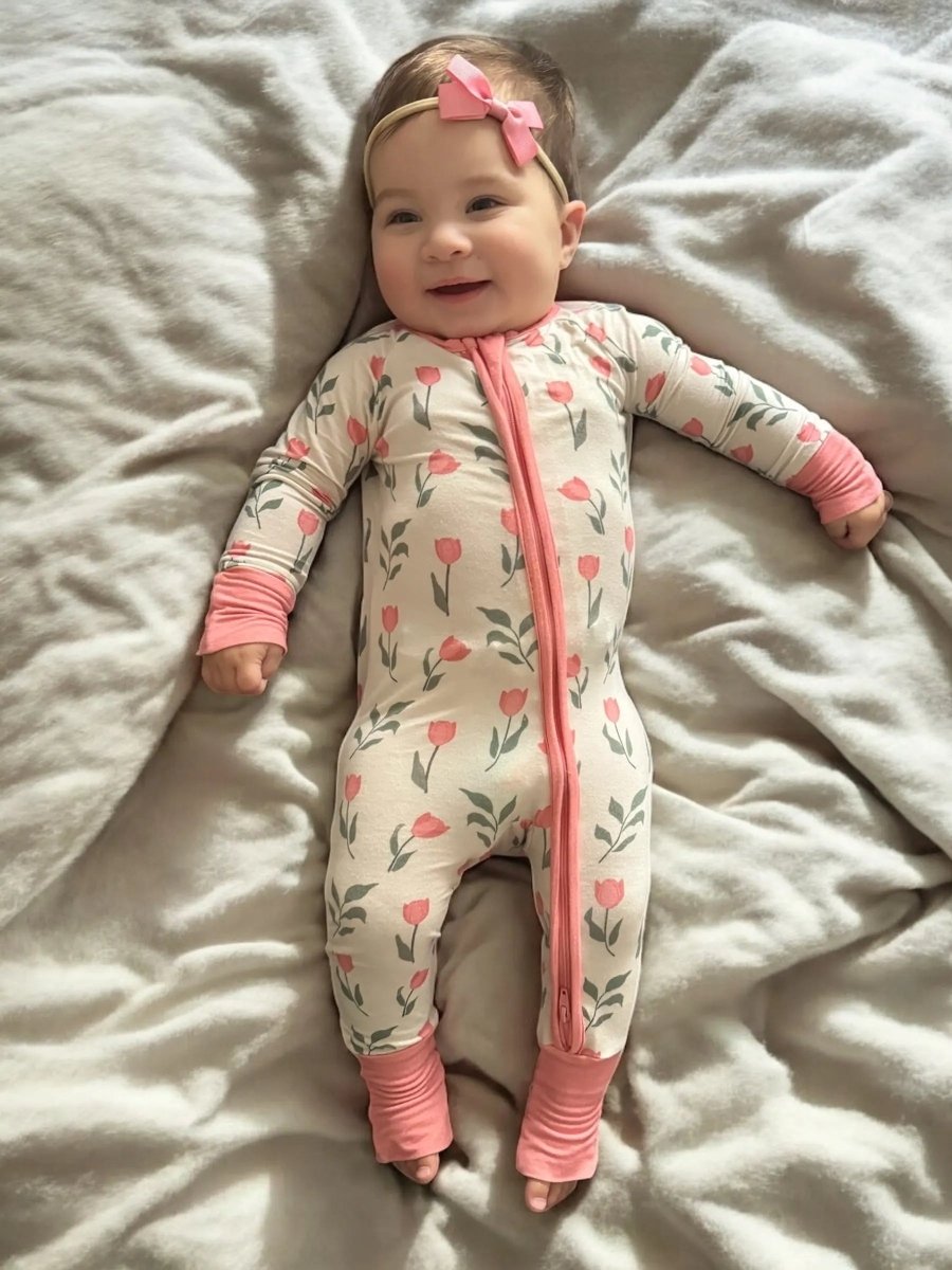 Dreamlet Tulip Convertible Zip Footies For Baby 12 18M Dreamlet - Everetts Place Boutique - 