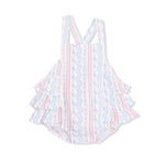 Angel Dear Tulip Stripe - Ruffle Sunsuit - 