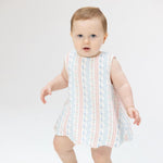 Angel Dear Tulip Stripe - Scallop Back Top with Bloomer - 