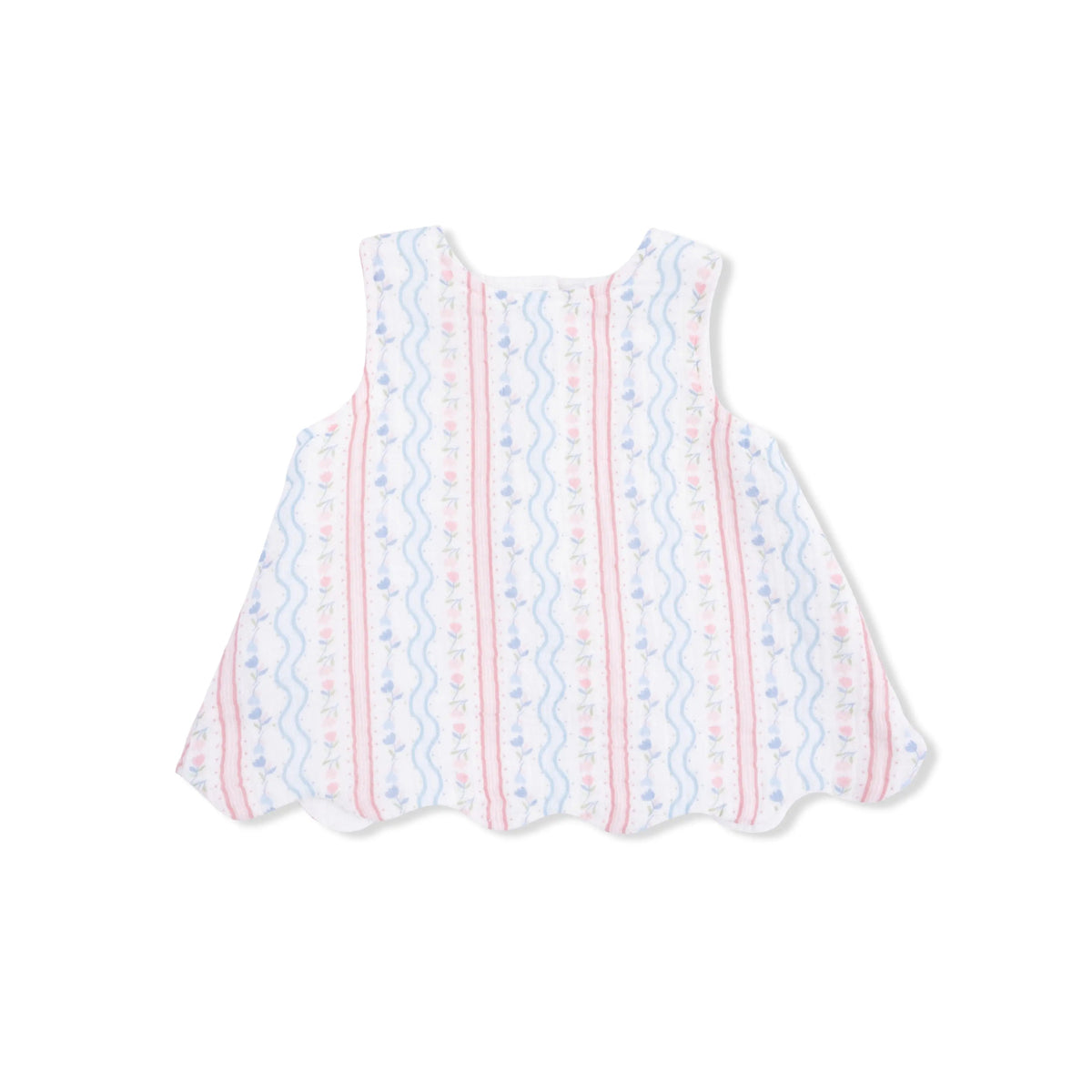 Angel Dear Tulip Stripe - Scallop Back Top with Bloomer & Headband - 